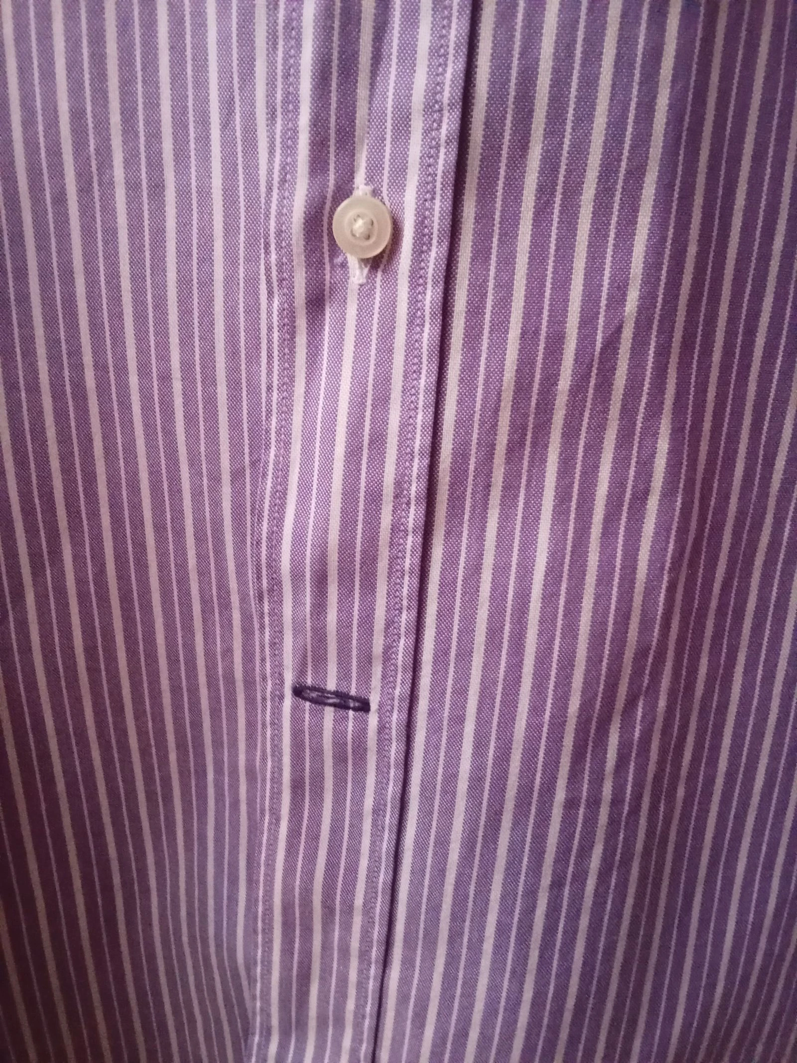 Camisa masculina de listras brancas e lilás Massimo Dutti tamanho XL como nova em perfeito estado – photo 6